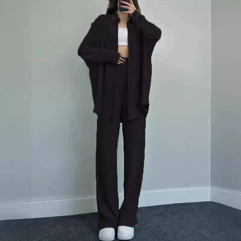 Women's casual jumpsuit with chic shirt Ivyshape