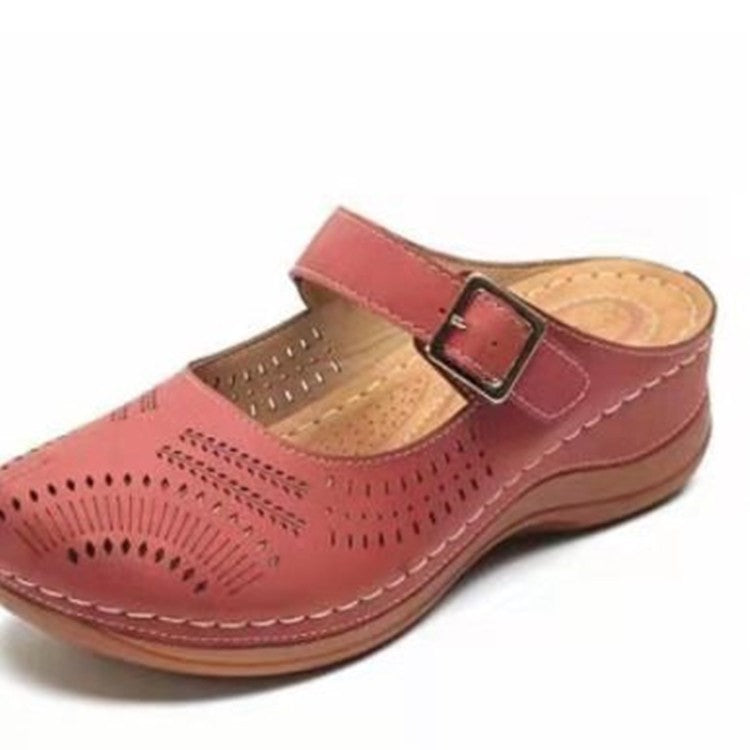 Women Comfort Leather Clogs Sandals Ivyshape