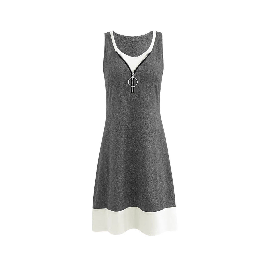 Women’s Leisure Zipper Front Shift Dress Ivyshape