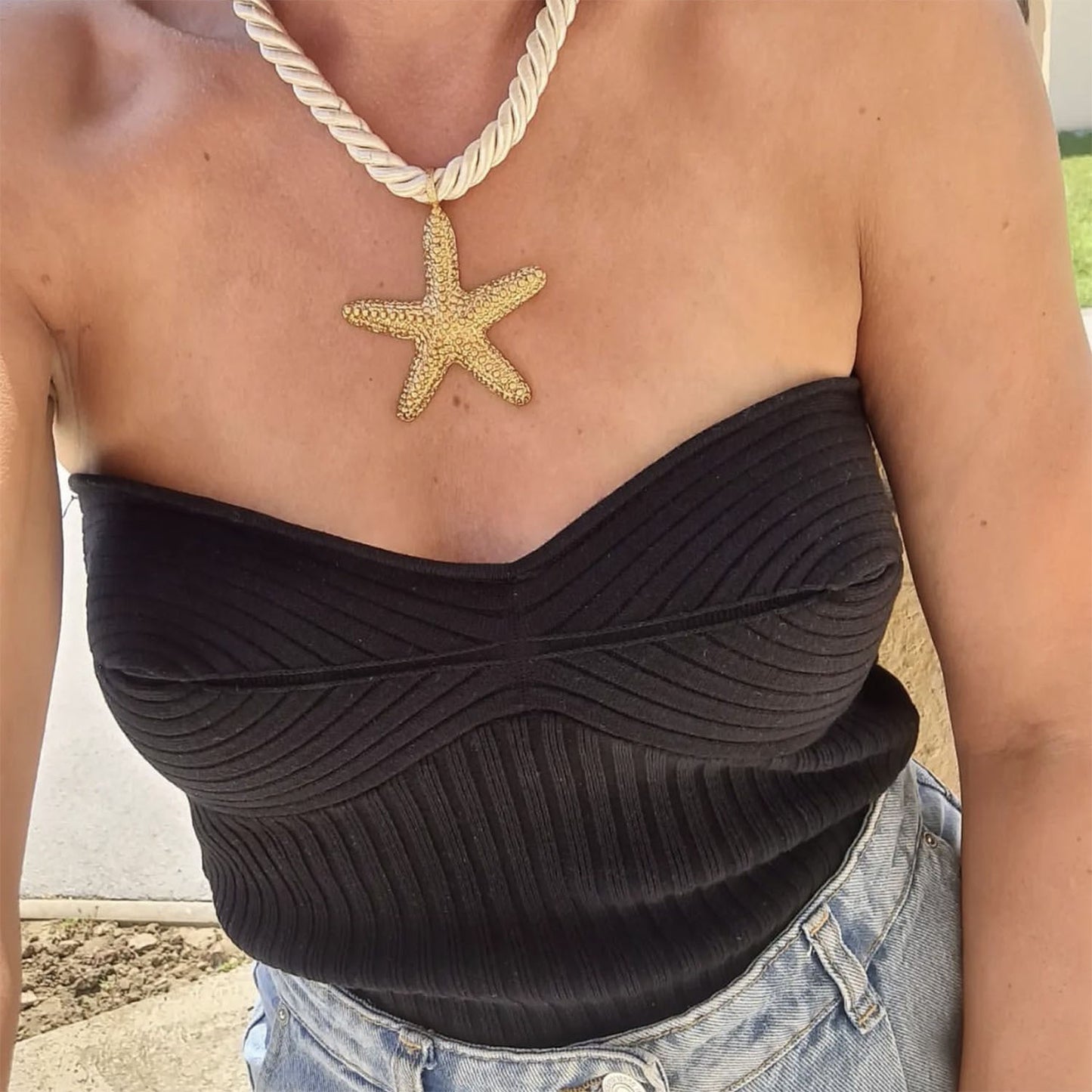 Women's tank top made of textured cotton Ivyshape