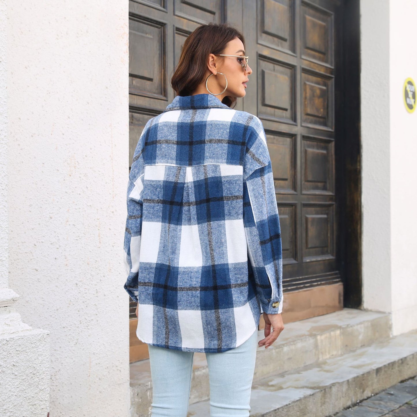 Women's Checked Shirt Blouse Ivyshape