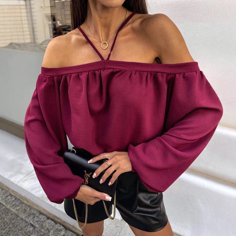 Women Off-Shoulder Leopard Print Blouse Ivyshape