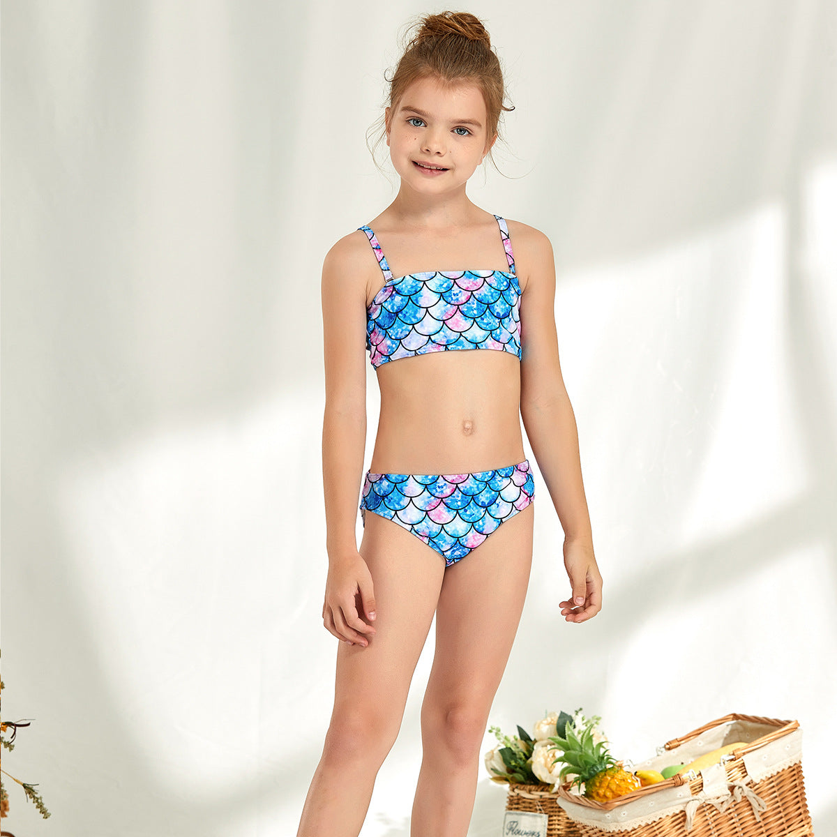 Women's bikini set with floral sunflower design and high-cut waist Ivyshape