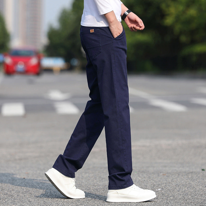 Men's chinos with a slim fit and elastic waistband Ivyshape