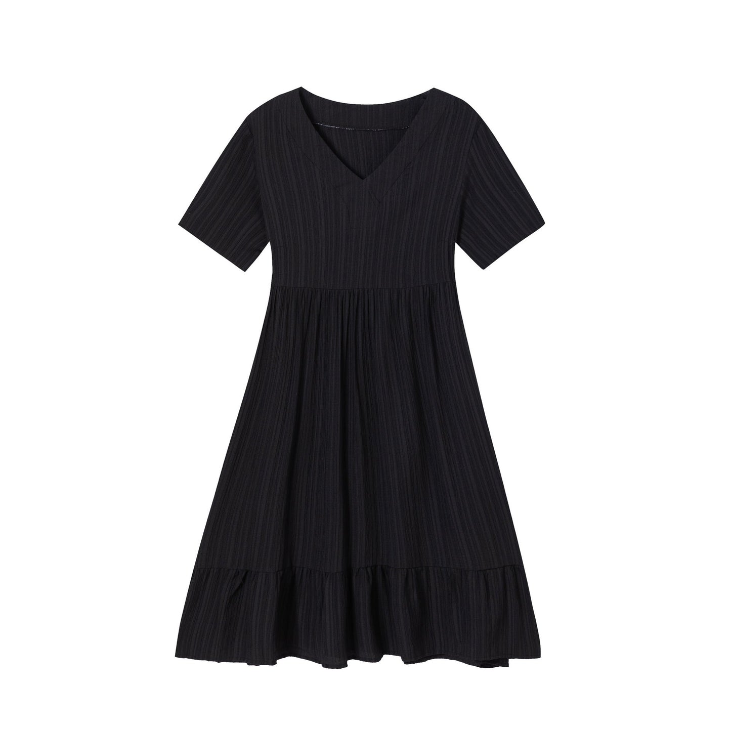 IvyShape | Flowing Waist-Tied Casual Short Dress