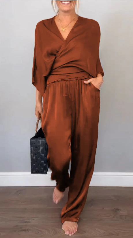 Ladies elegant and comfortable jumpsuit set Ivyshape