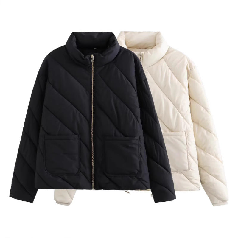 IvyShape | Twill quilted cotton jacket