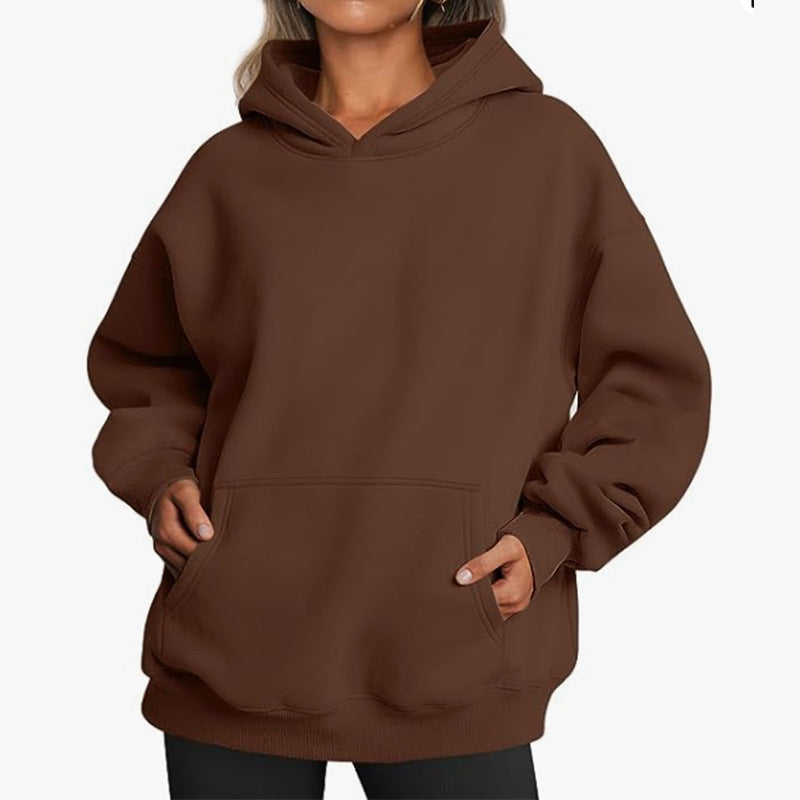Women's Plus Size Hoodie with Practical Pockets and Casual Cut Ivyshape