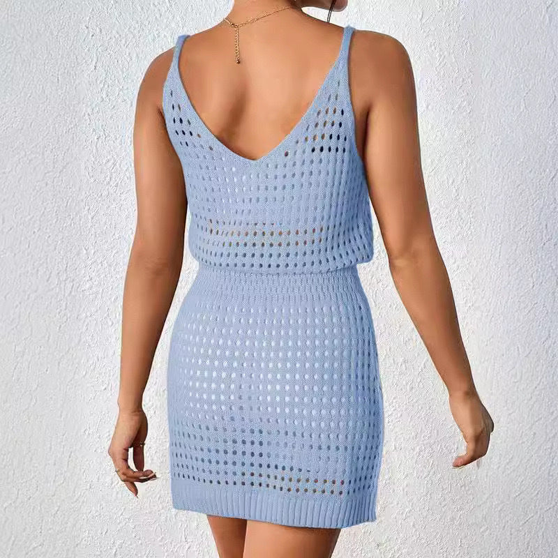 IvyShape | Fitted knitted camisole dress