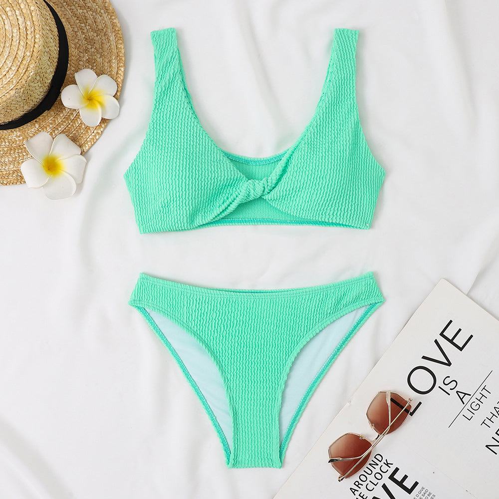 Women's swimwear with innovative twist design and high waist Ivyshape