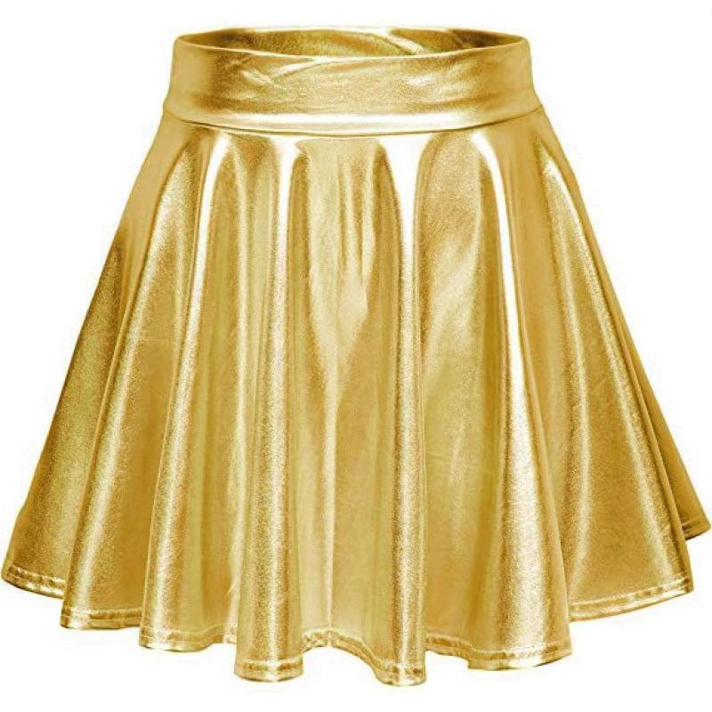 Ladies Shiny A-Line Skirt Ivyshape