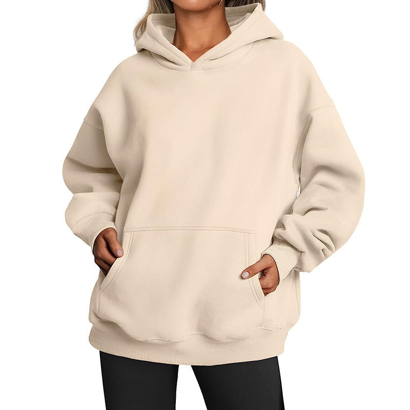 Women's Plus Size Hoodie with Practical Pockets and Casual Cut Ivyshape