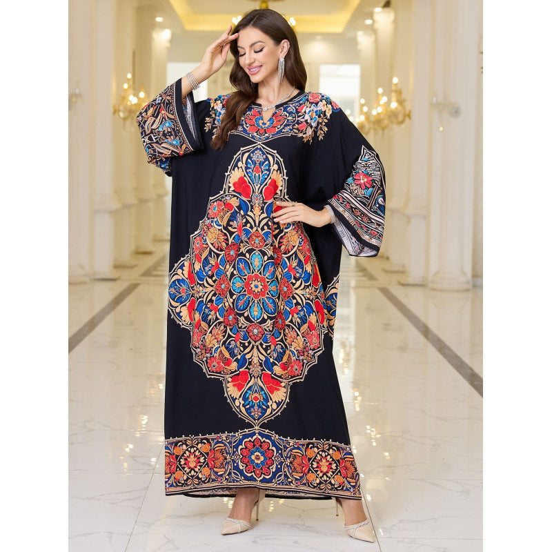 Women Exquisite Embroidered Kaftan Robe Ivyshape