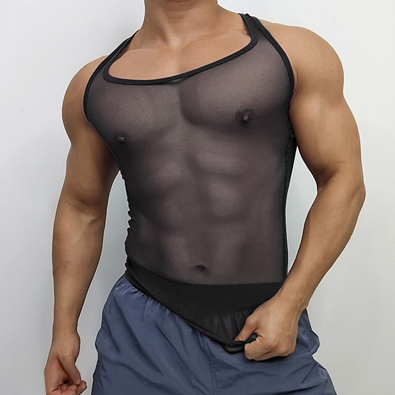 Men's Breathable Sports Tank Top with Racerback Design Ivyshape