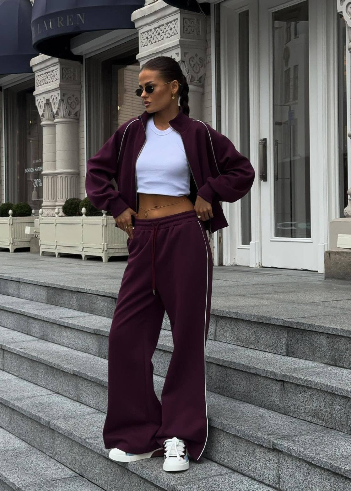 Ivyshape | Tracksuit Set Sporty Luxe