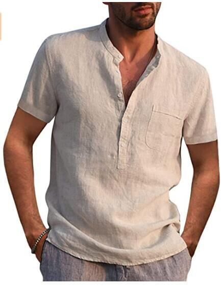 Men's Lightweight Linen Shirts Ivyshape