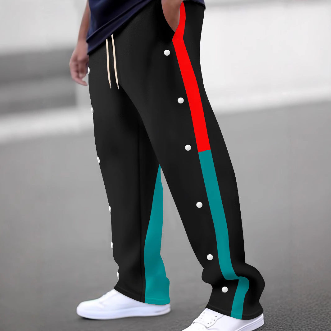 Men's sports pants with side snap buttons Ivyshape
