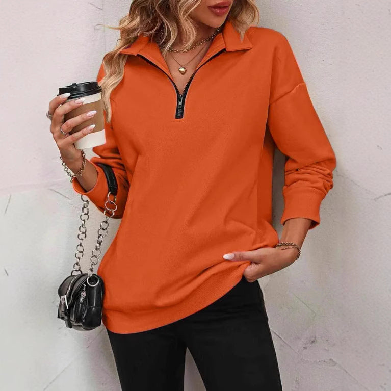Women's sweatshirt with half zipper Ivyshape