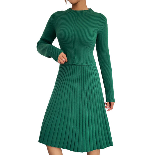 IvyShape | A-line skirt sweater set