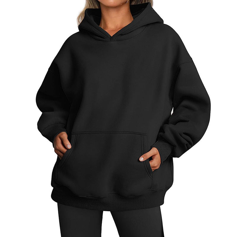 Women's Plus Size Hoodie with Practical Pockets and Casual Cut Ivyshape