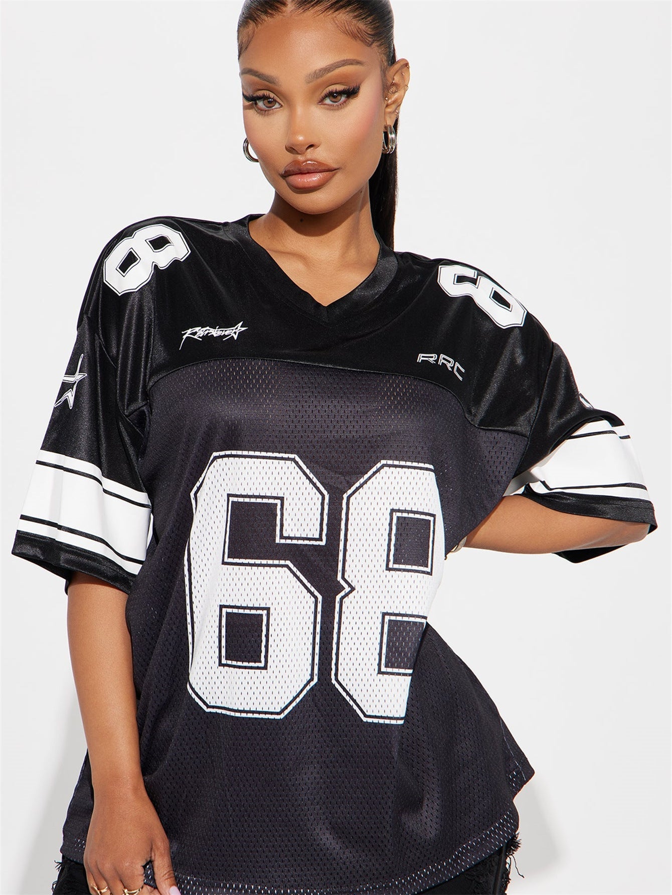 IvyShape | Loose Sporty Short Sleeve Jersey Tee