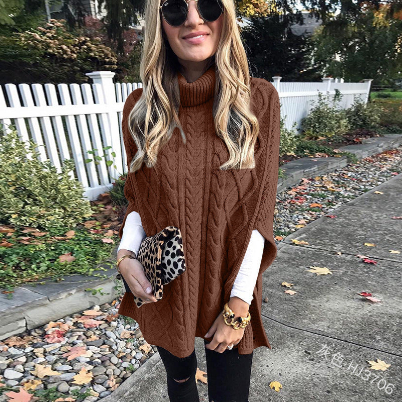 IvyShape | High Neck Street Fashion Loose Sweater