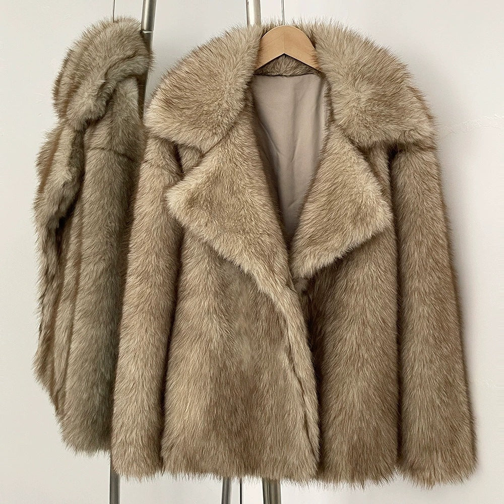 Women Faux Fur Jacket Ivyshape