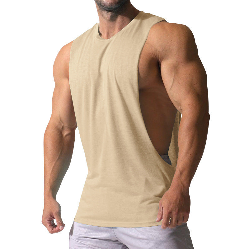 Men's Sleeveless Sports Shirt with Deep Back Cut and Breathable Material Ivyshape