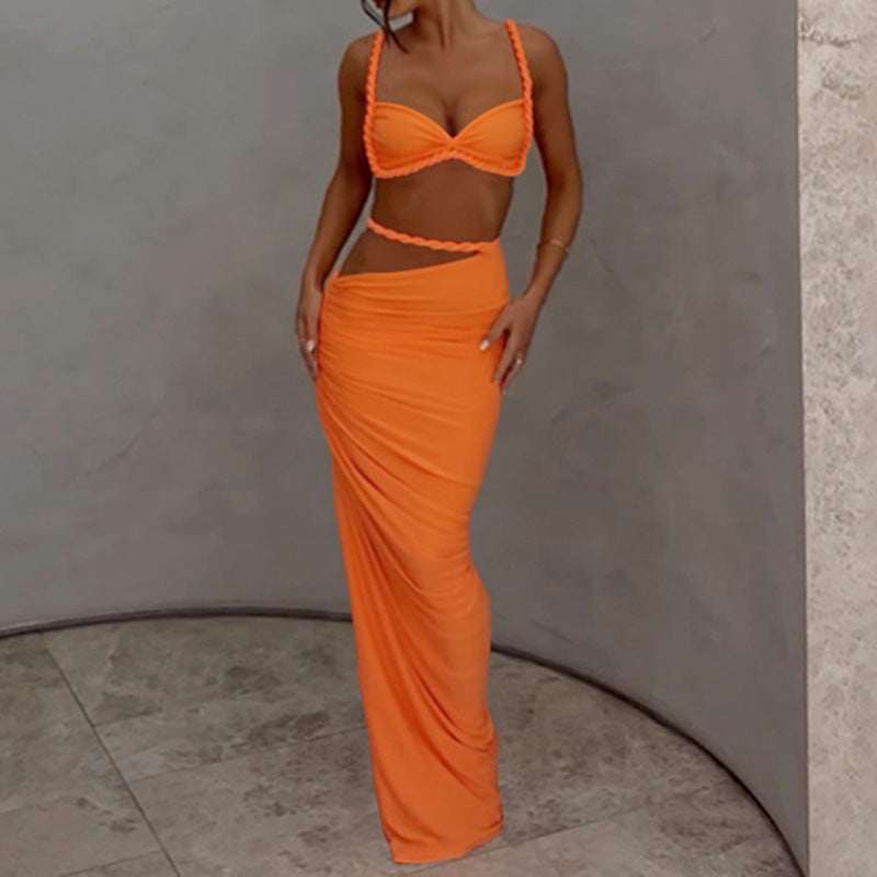 Women Elegant Wrap Dress with Refined Ruffle Details and Tailored Cut Ivyshape