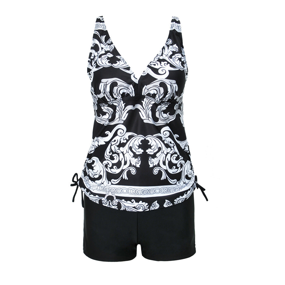 Ladies Tankini with fashionable cut and removable pads Ivyshape