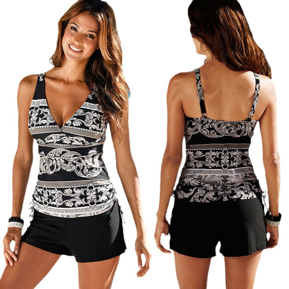 Ladies Tankini with fashionable cut and removable pads Ivyshape