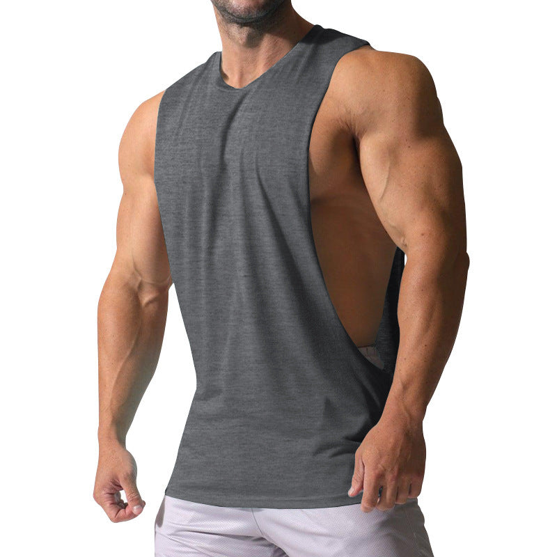 Men's Sleeveless Sports Shirt with Deep Back Cut and Breathable Material Ivyshape
