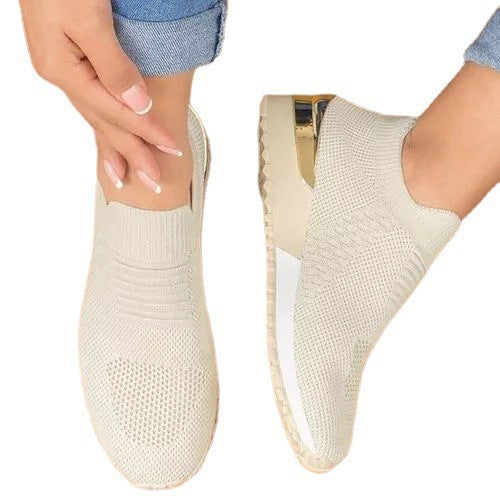 Ladies Breathable Slip-On Sports Shoes with Flexible Sole Ivyshape