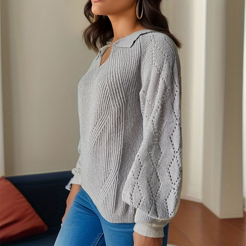 IvyShape | Round Neck Foreign Trade Knitted Sweater