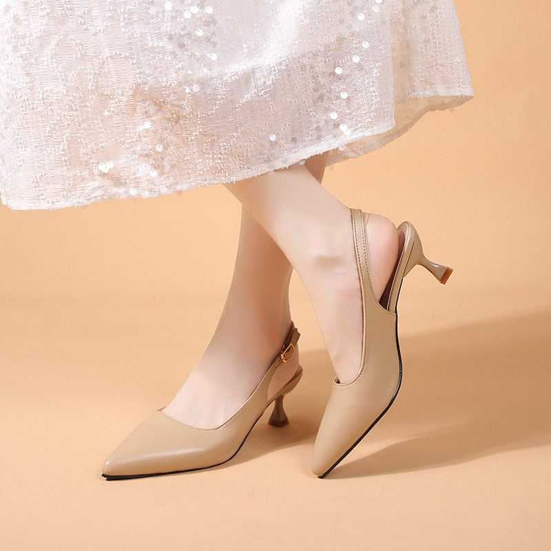 Women Slingback Pumps with elegant slim heel and pointed toe area Ivyshape