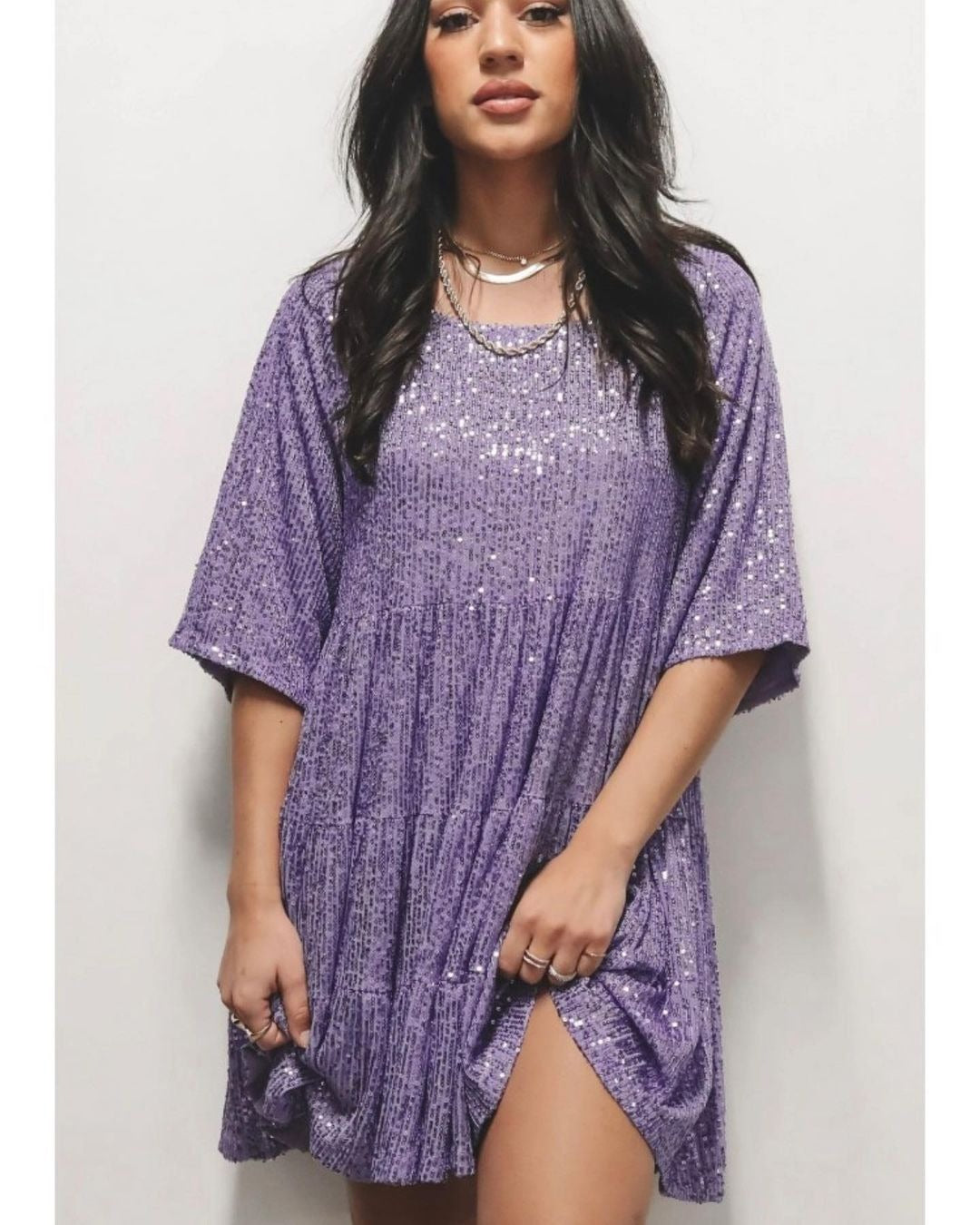 Ladies Glittering Party Dress Ivyshape