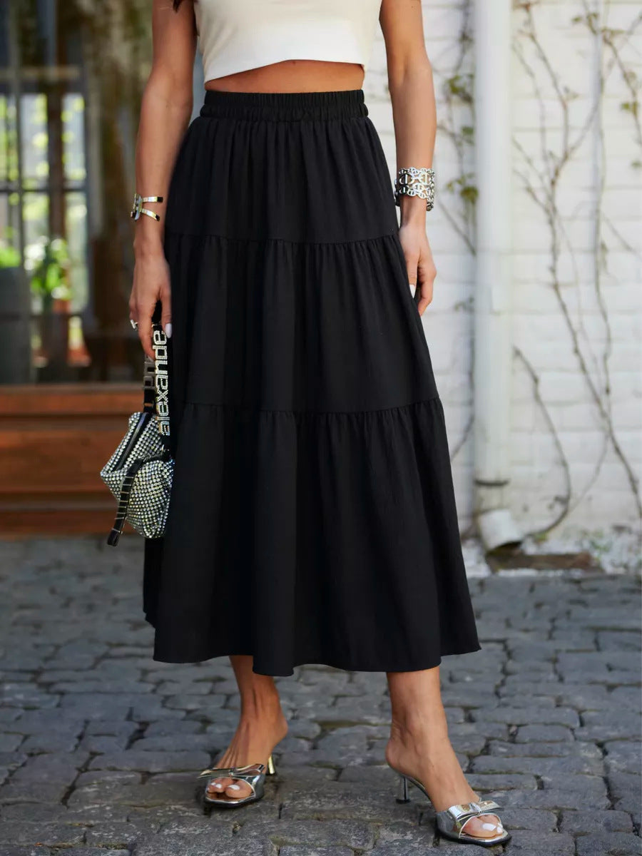 Women's Flowing Floral Print Midi Skirt Ivyshape