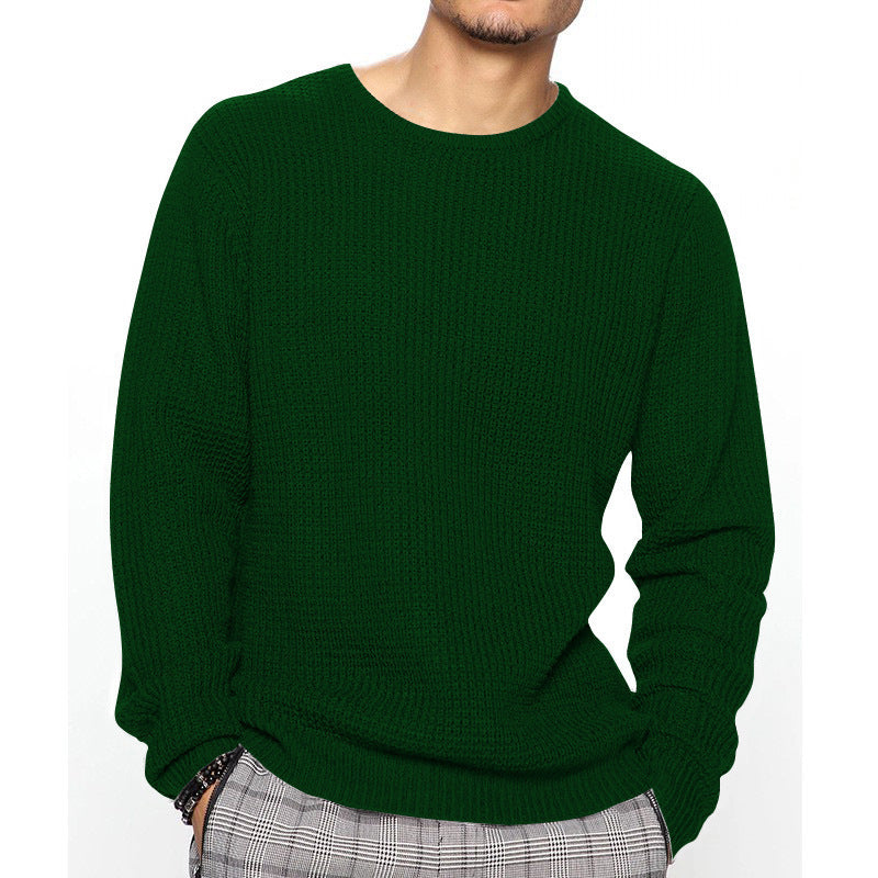 Men's chunky knit sweater with modern cut and cozy inner lining Ivyshape