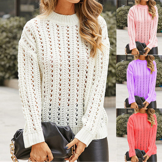 IvyShape | Street Fashion Long Sleeve Knitted Pullover Sweater