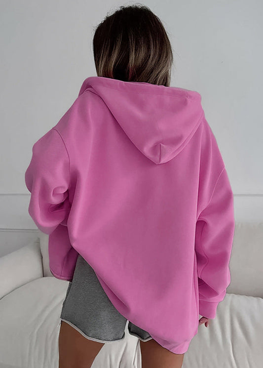 Ivyshape | Oversized Zip-Up Hoodie