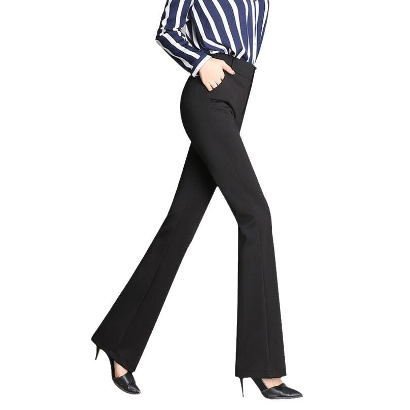 IvyShape | Sleek Straight High Waist Work Pants for Women