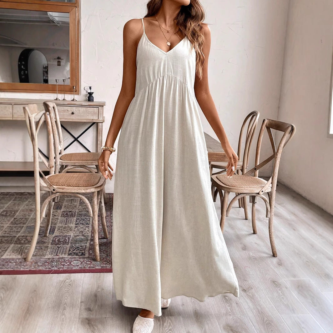 IvyShape | Strappy Loose Casual Flare Long Sundress