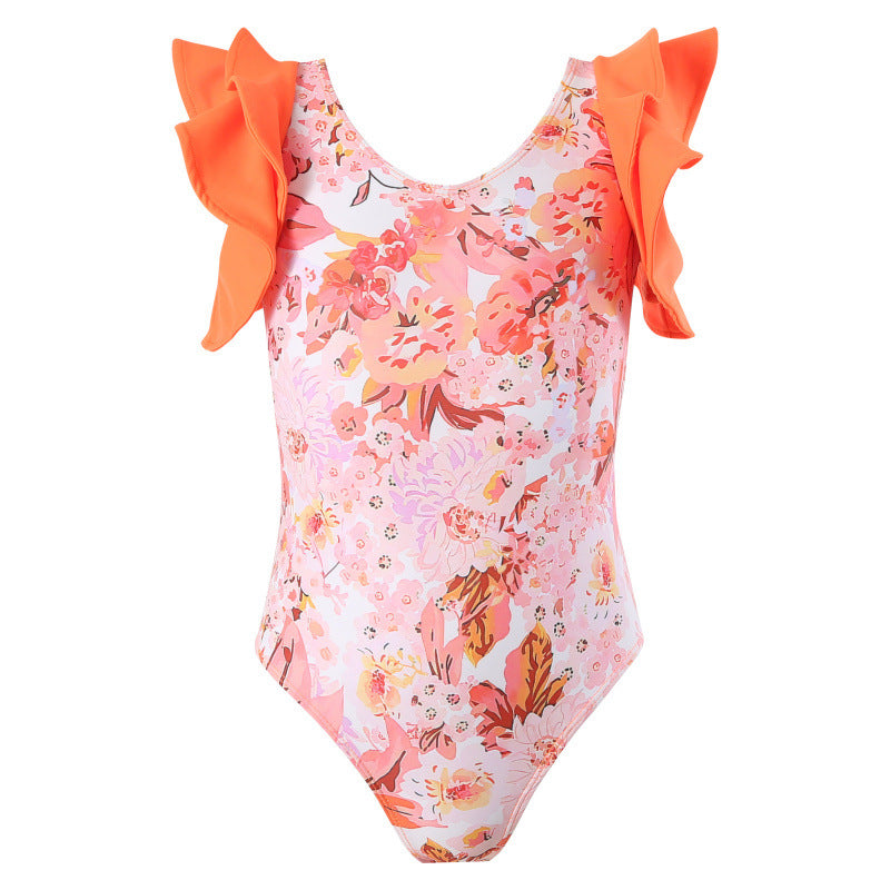 Women's One-Piece Swimsuit with Fringed Ruffles and Stylish Animal Design Ivyshape
