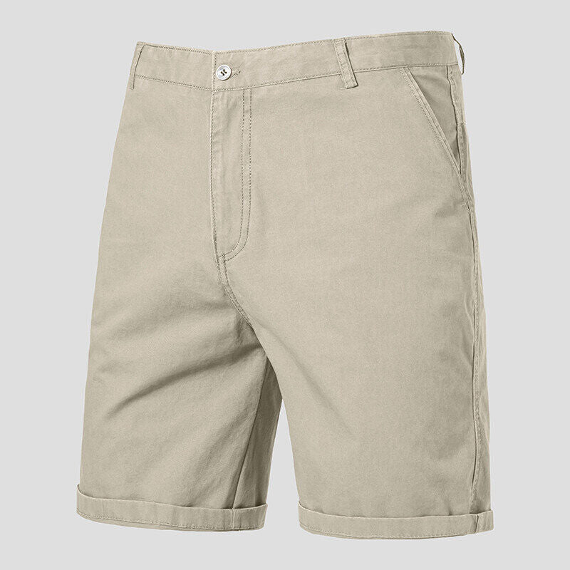 Men's casual shorts made of high-quality cotton blend with practical pockets Ivyshape