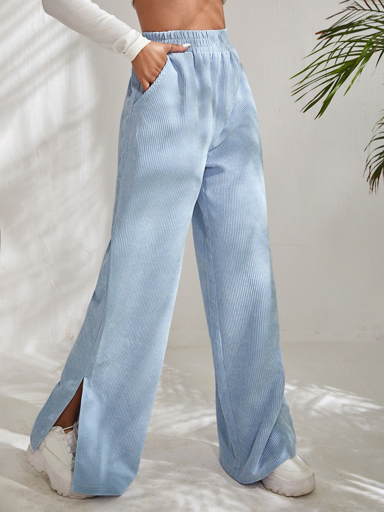 Ivyshape high-waisted wide-leg trousers for women