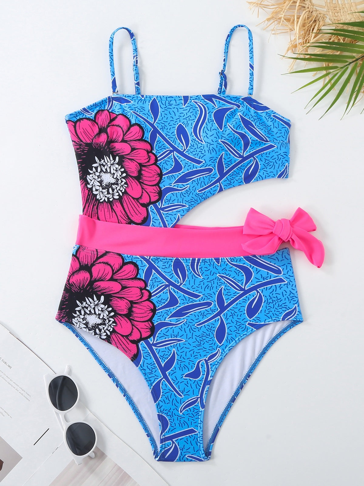 Women elegant swimsuit with unique asymmetrical design and matching beach skirt Ivyshape