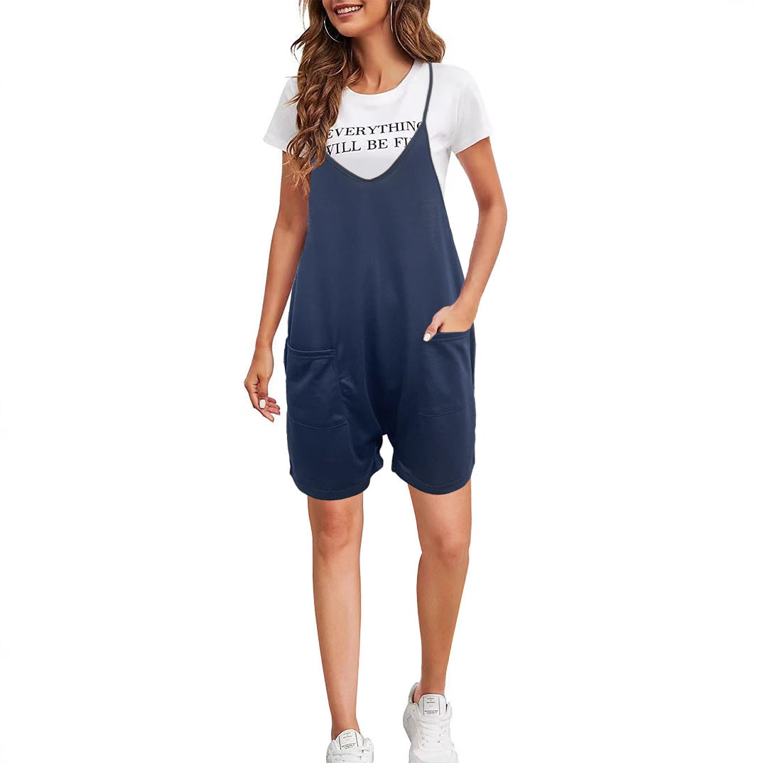 Ladies trendy overall with practical pockets Ivyshape