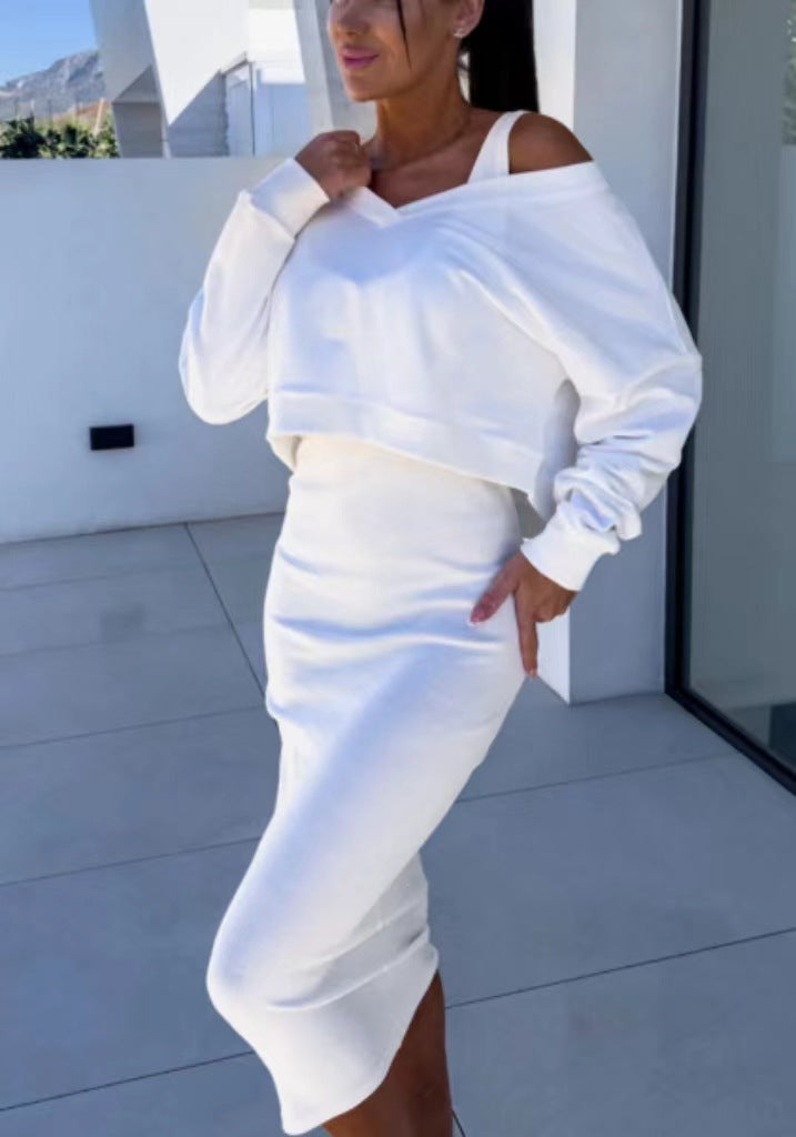 Ladies elegant set of sweater and pencil skirt Ivyshape