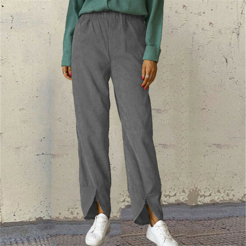 Women's Elevated Split Hem Pants Ivyshape