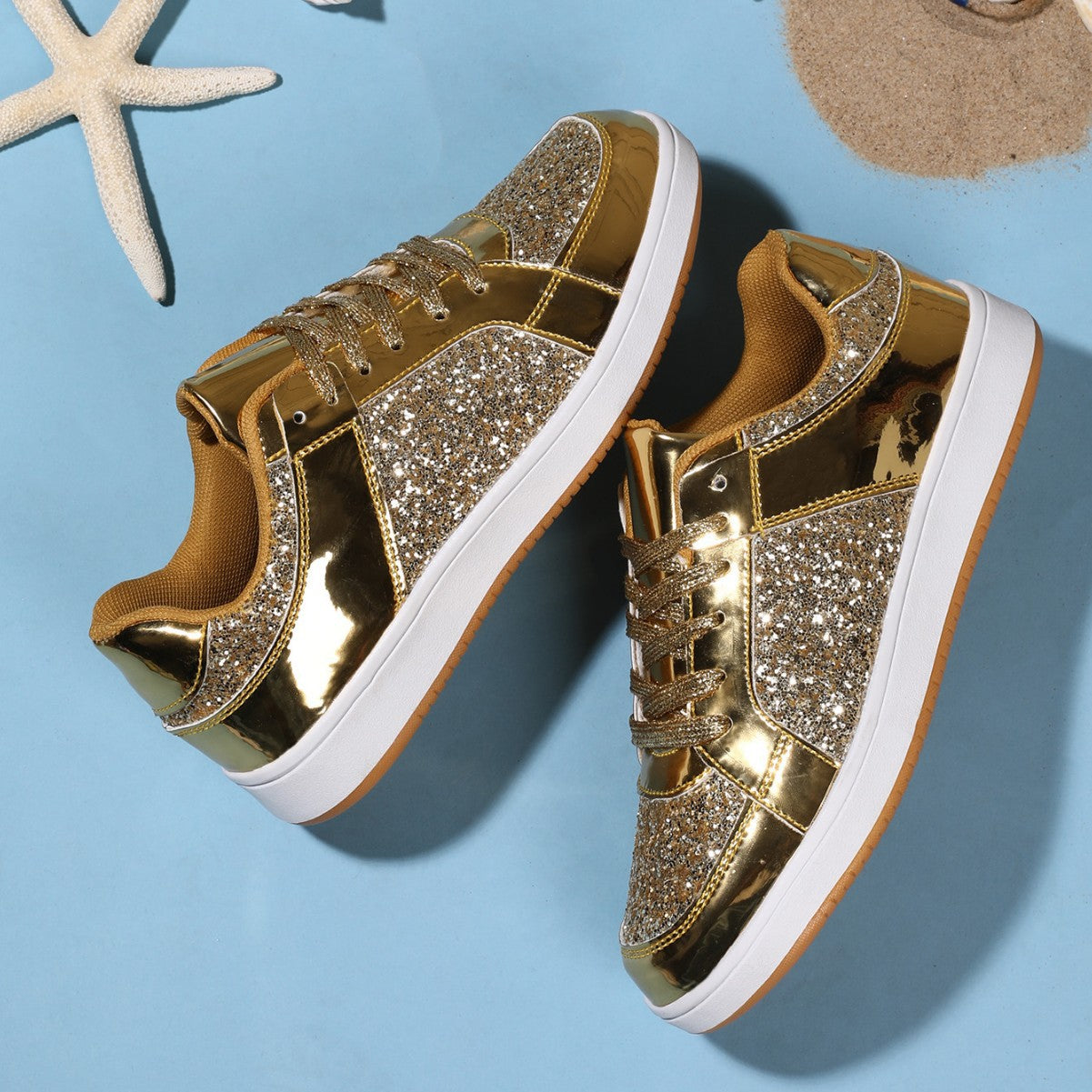 Ladies Glittering Sneakers Ivyshape